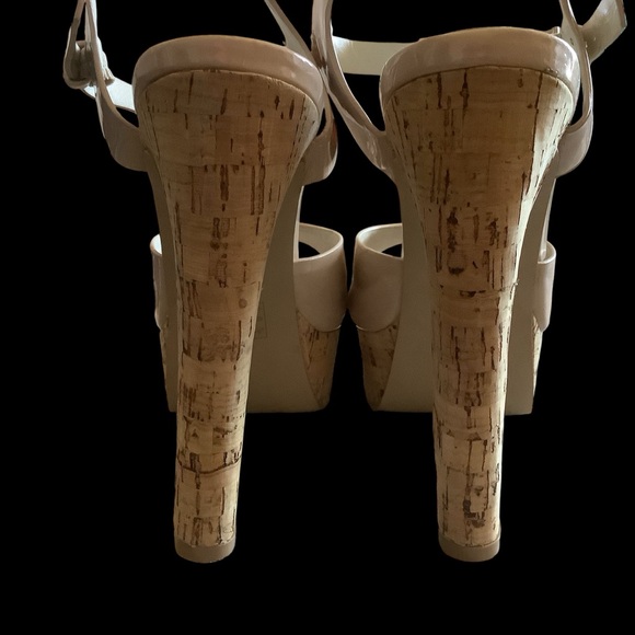 ALDO JESTER NUDE T-STRAP PLATFORM HIGH HEELS/ Size 7.5 - Picture 4 of 15